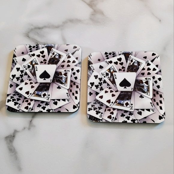 Deck of Cards 2 Pack Coasters - Picture 1 of 4